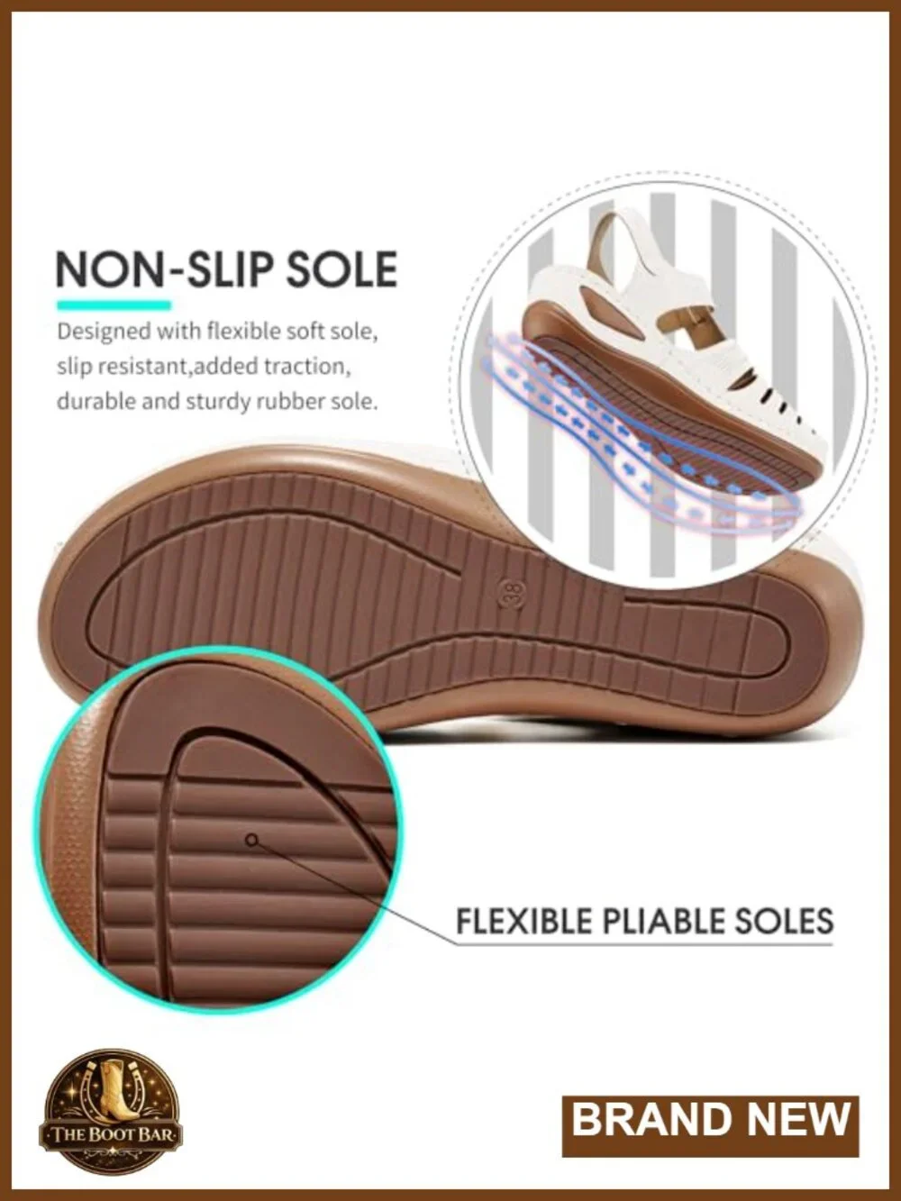 Women's Fisherman Wedge Sandals Platform Closed Toe Ankle Strap Hook & Loop